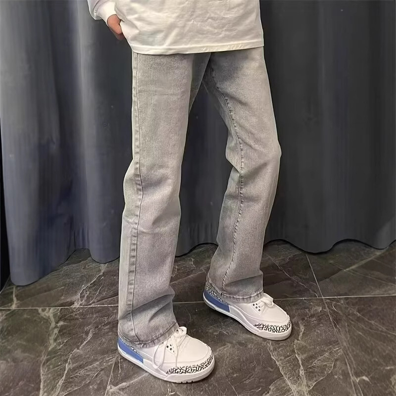 Men'S Fashion Grey Jeans - American Vintage New Fashion Men's Grey