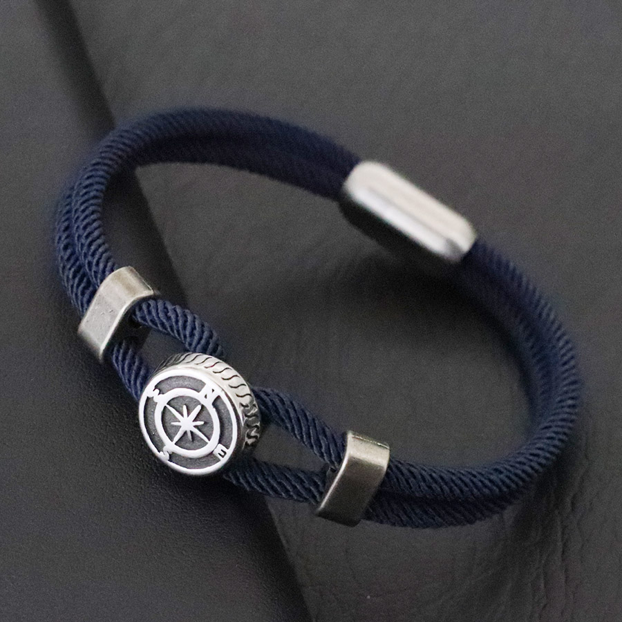 Milan Men'S Fashion - Pirate Style Nautical Compass Bracelet With