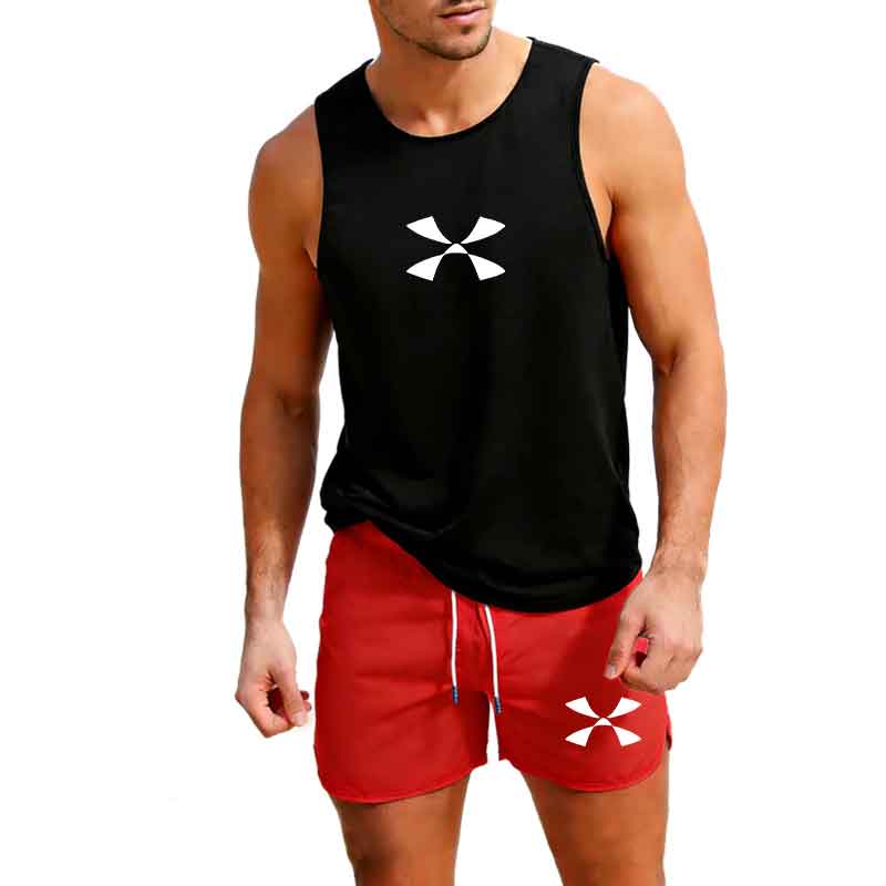 Mens Fashion Trend - Outdoor Jogging Sportswear Men's Vest+Shorts 2-Piece