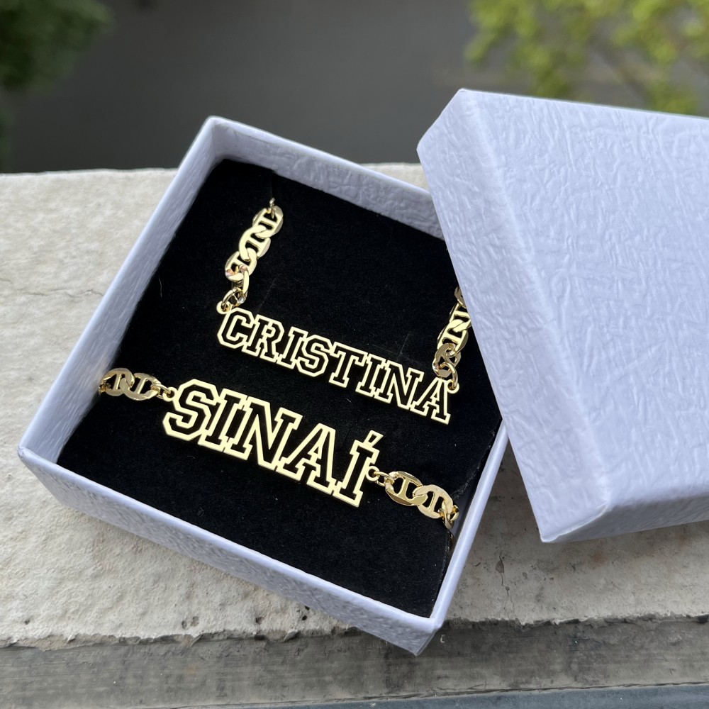 Men'S Fashion Jewelry Bracelets - DUOYING Custom Name Hollow Necklace Hip-Hop