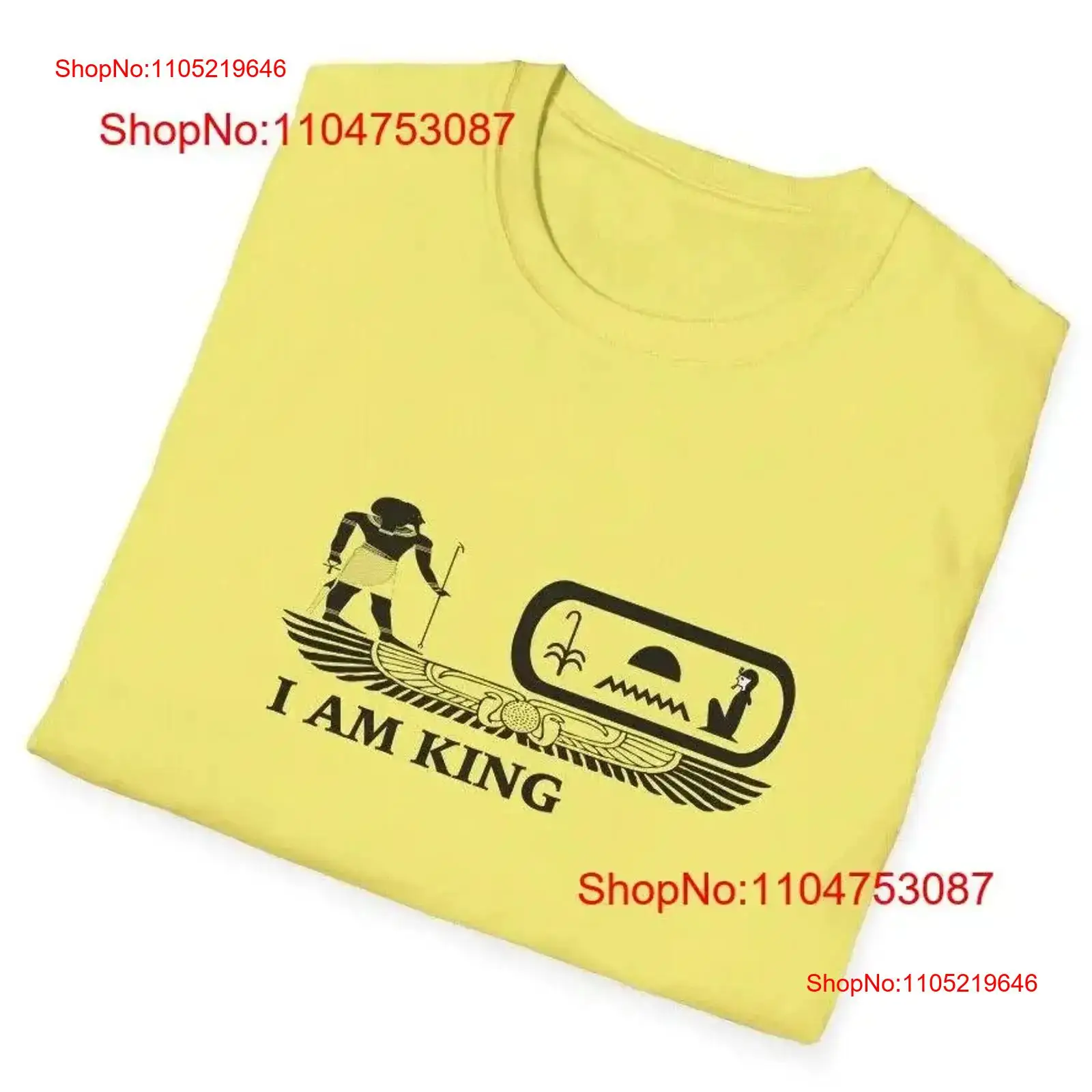 Men Fashion Egypt - I Am King T Shirt Yellow