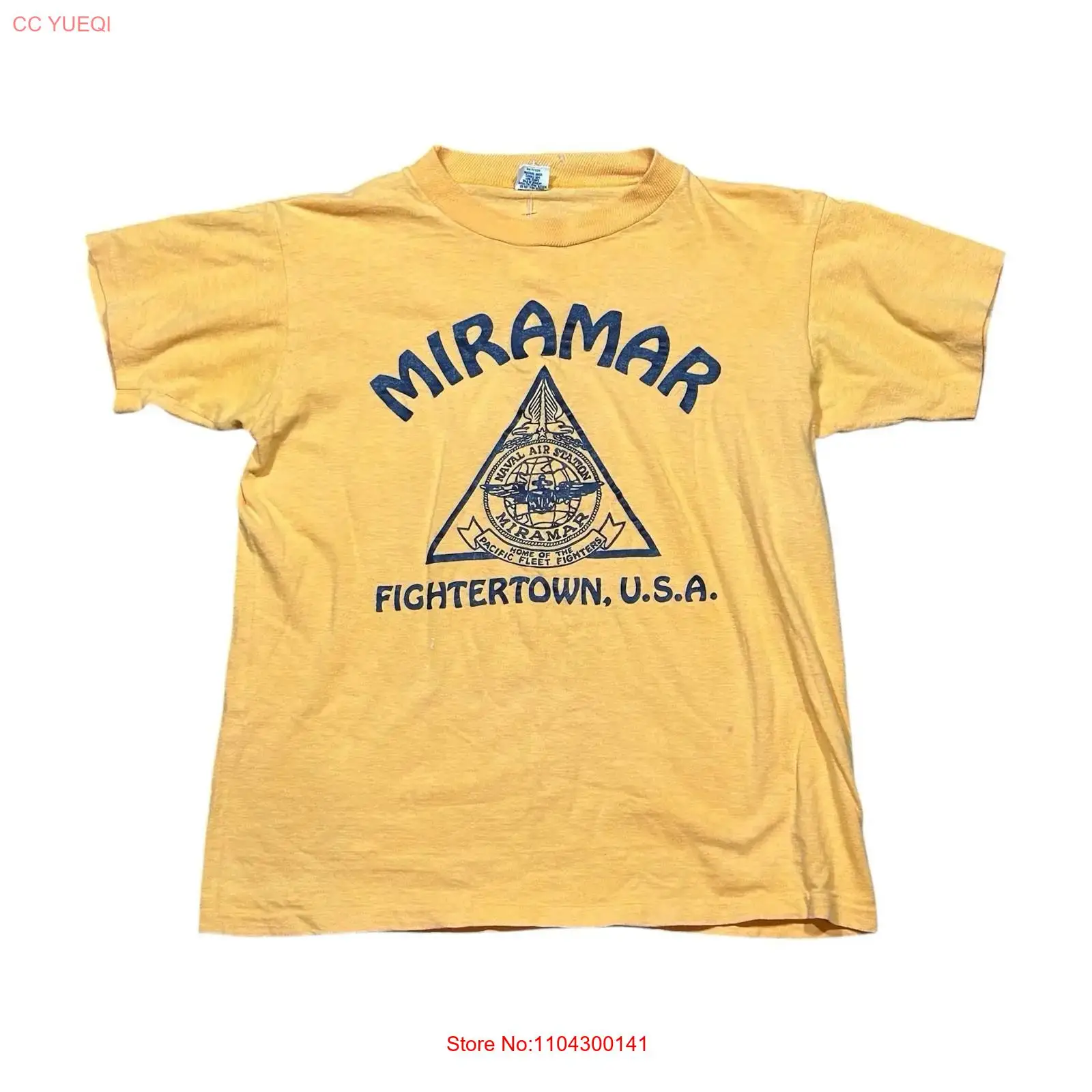 Mens Fashion In The 80S - VTG 80s Miramar Fightertown USA Yellow