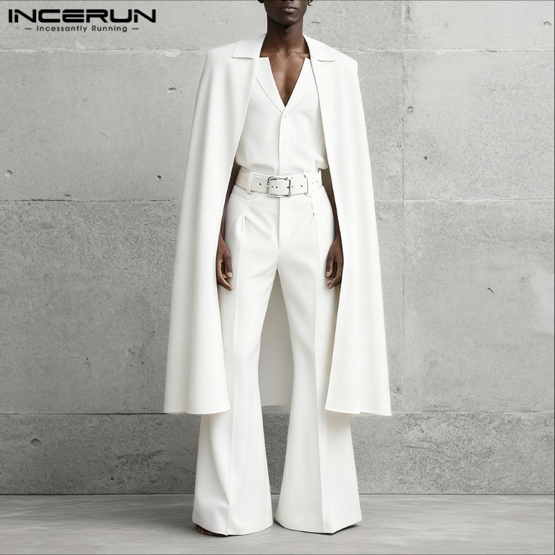INCERUN Men Sets Solid Color L - Mens Fashion Streetwear review and price
