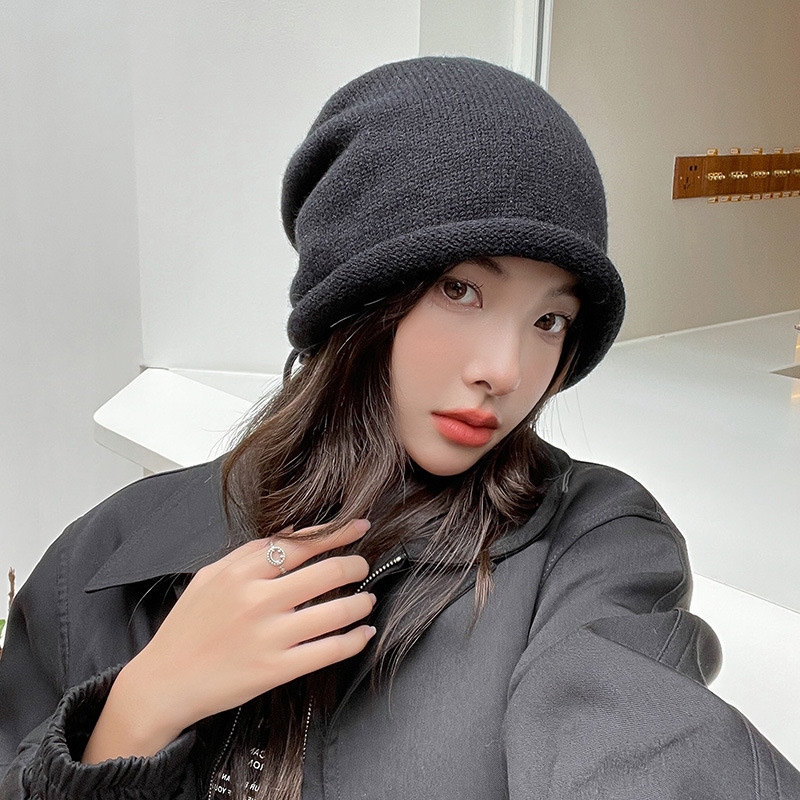 Knitted Bonnet Hoods Female Wi - Beanie Winter Hat review and price