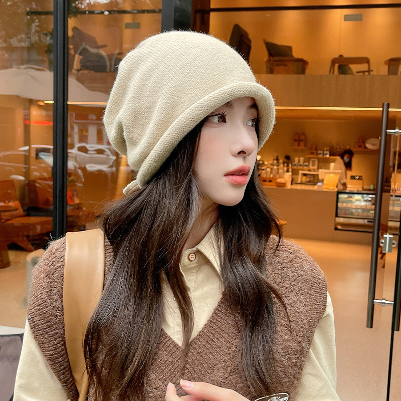 Knitted Bonnet Hoods Female Wi - Beanie Winter Hat review and price