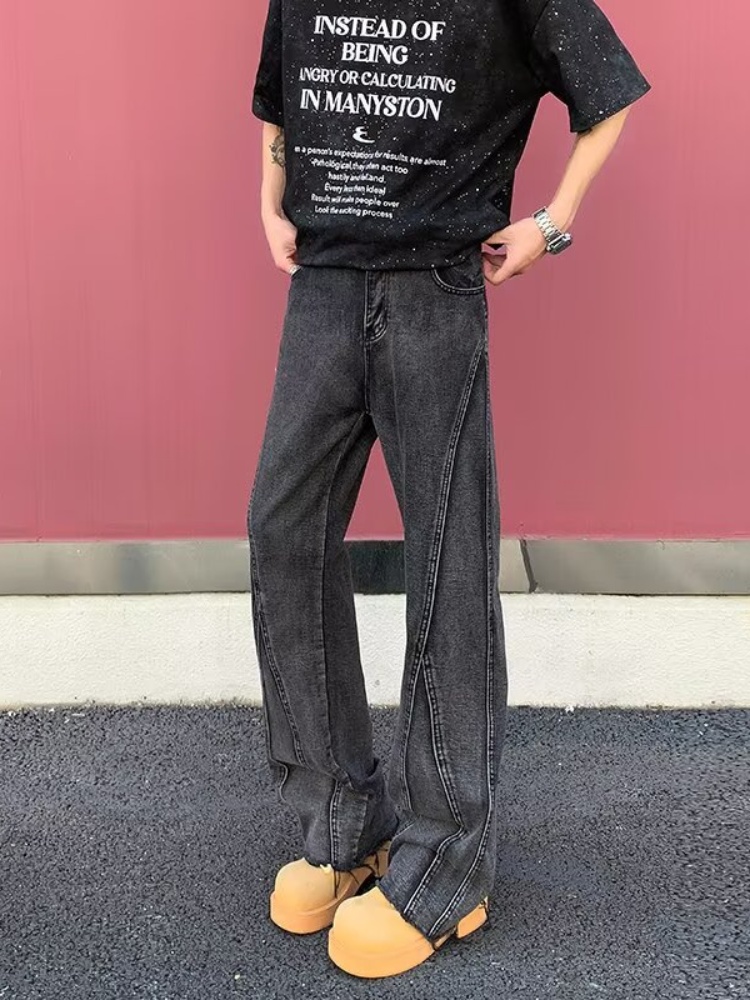 2026 Pantalon Y2K Fashion Blac - Men'S Fashion Grey Jeans review and price