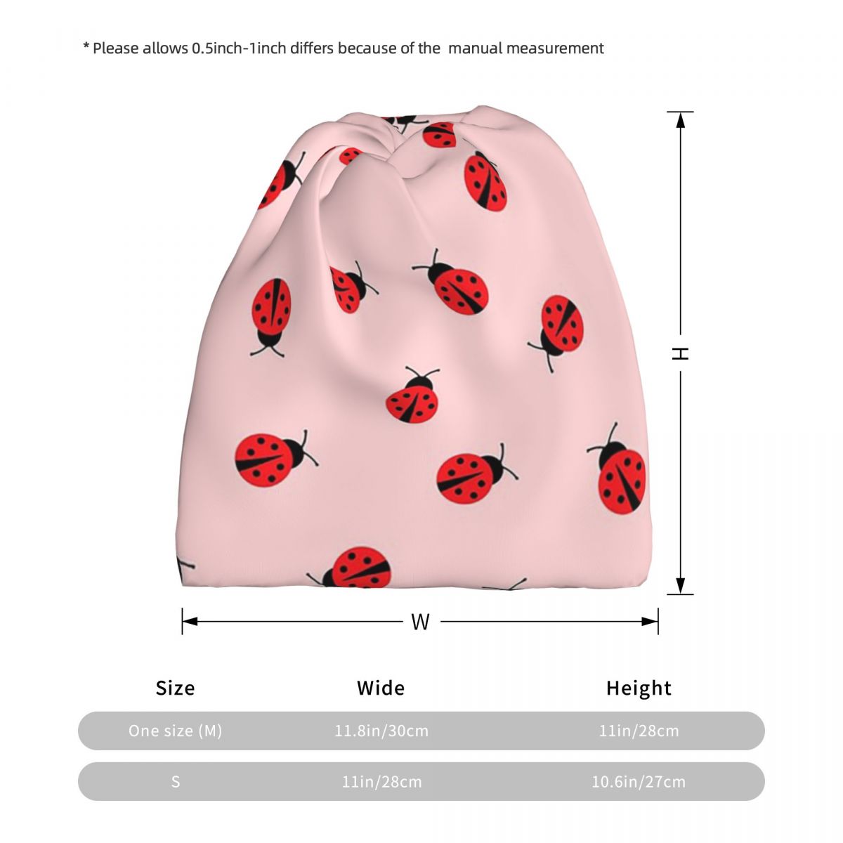 Cute Ladybug On Pink Backgroun - Beanie Winter Hat review and price