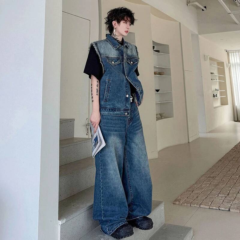 LUZHEN 2026 Summer Denim Two-p - Mens Fashion Streetwear review and price