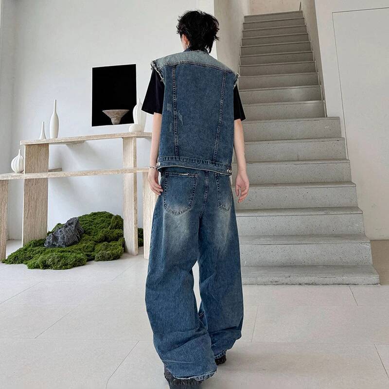 LUZHEN 2026 Summer Denim Two-p - Mens Fashion Streetwear review and price