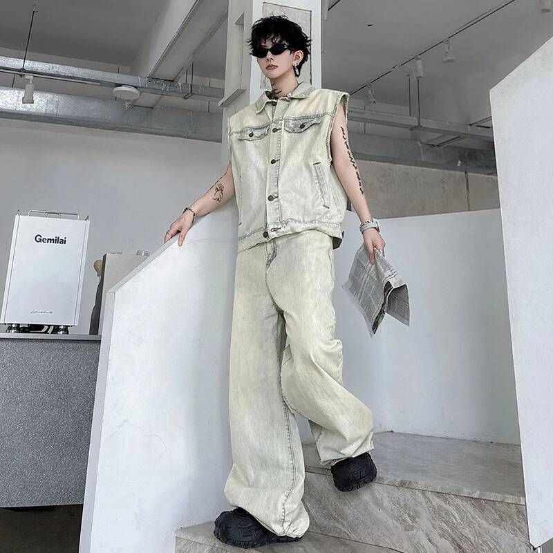 LUZHEN 2026 Summer Denim Two-p - Mens Fashion Streetwear review and price