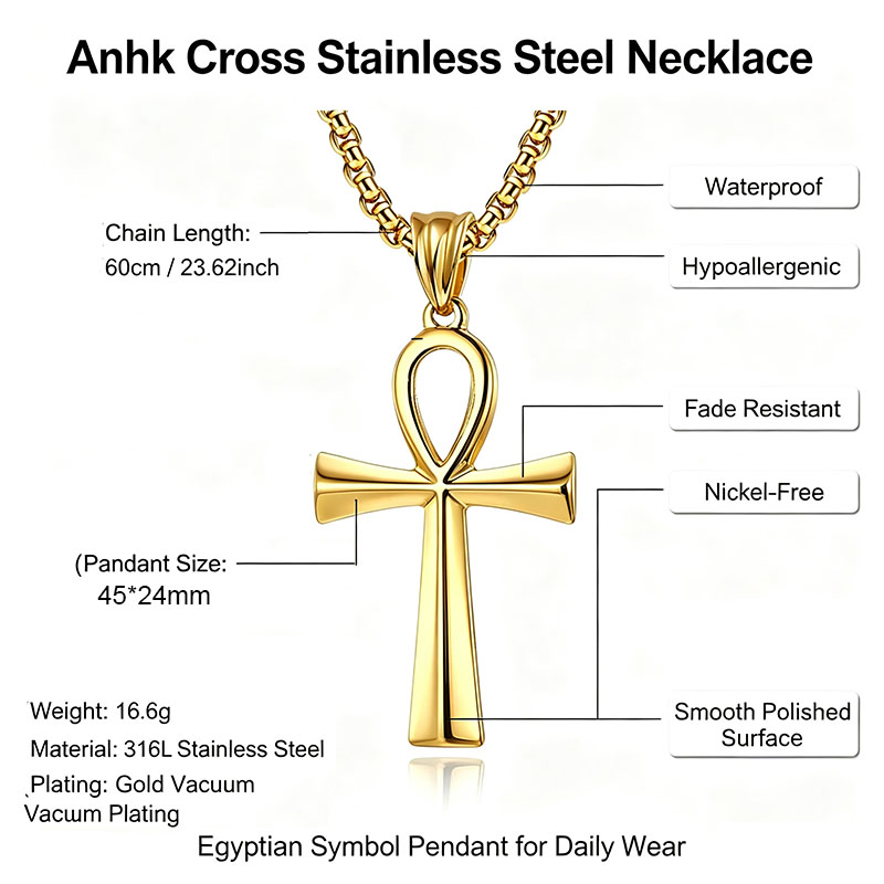 Egyptian Ankh Cross Pendant Ne - Men Fashion Egypt review and price