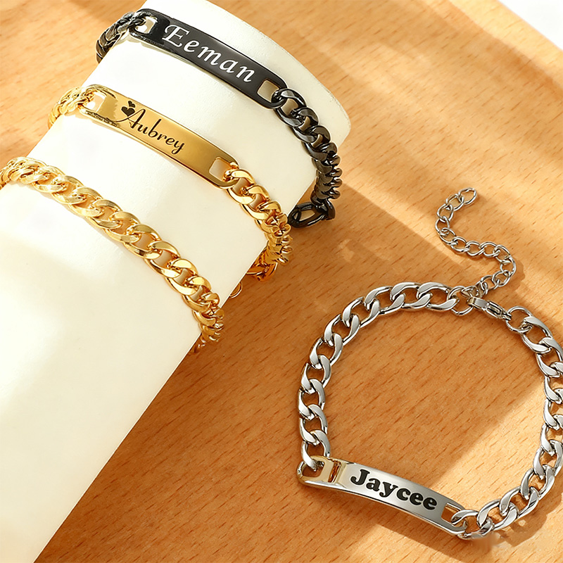 Stainless Steel Personalized N - Men'S Fashion Jewelry Bracelets review and price
