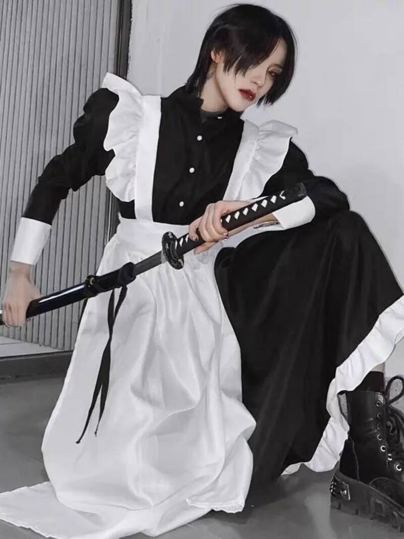 Maid Costume For Women Men Dai - Men'S Fashion All Black Outfit review and price
