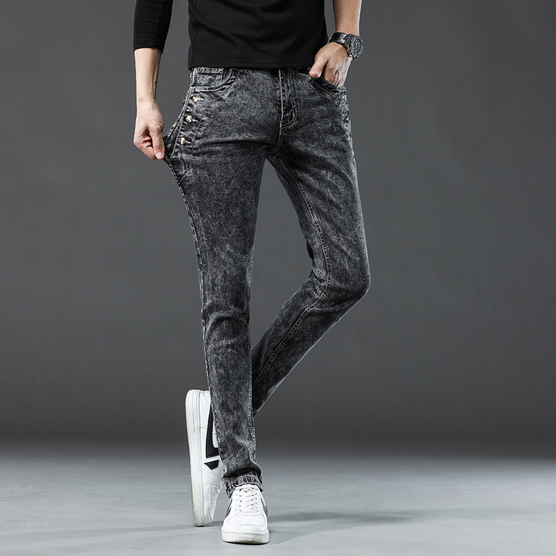 Classic Slim Vintage Fashion M - Men'S Fashion Grey Jeans review and price