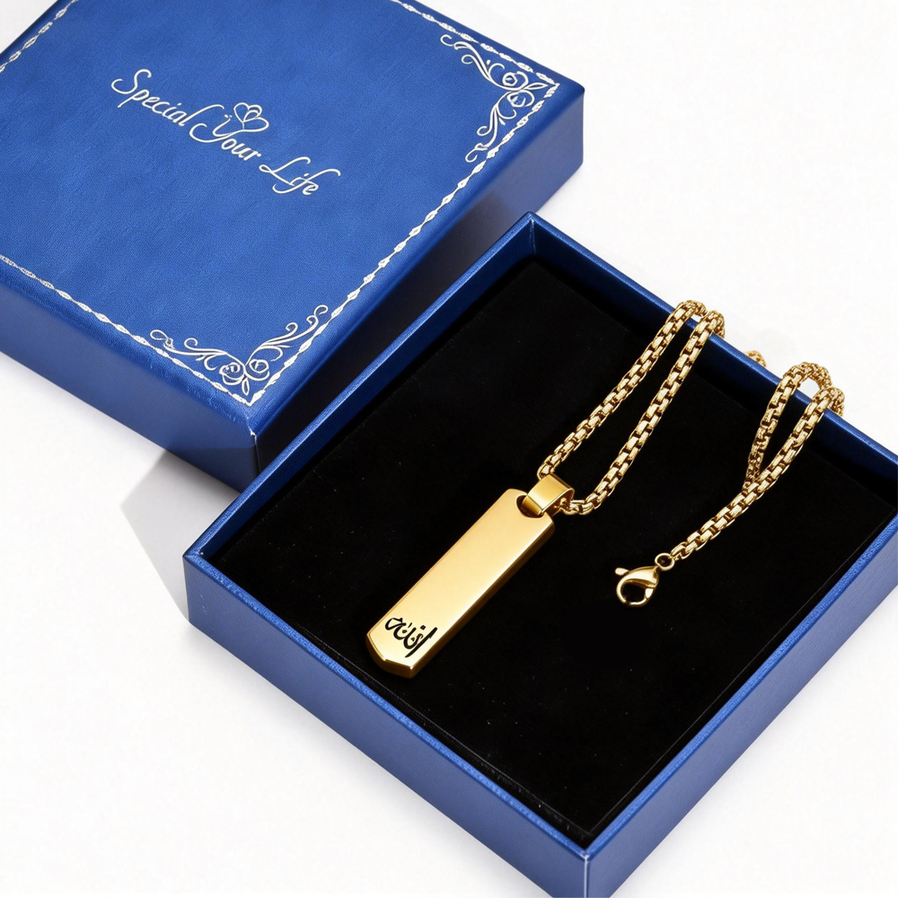 3D Bar Necklace, Cool Simple D - Men'S Fashion All Black Outfit review and price