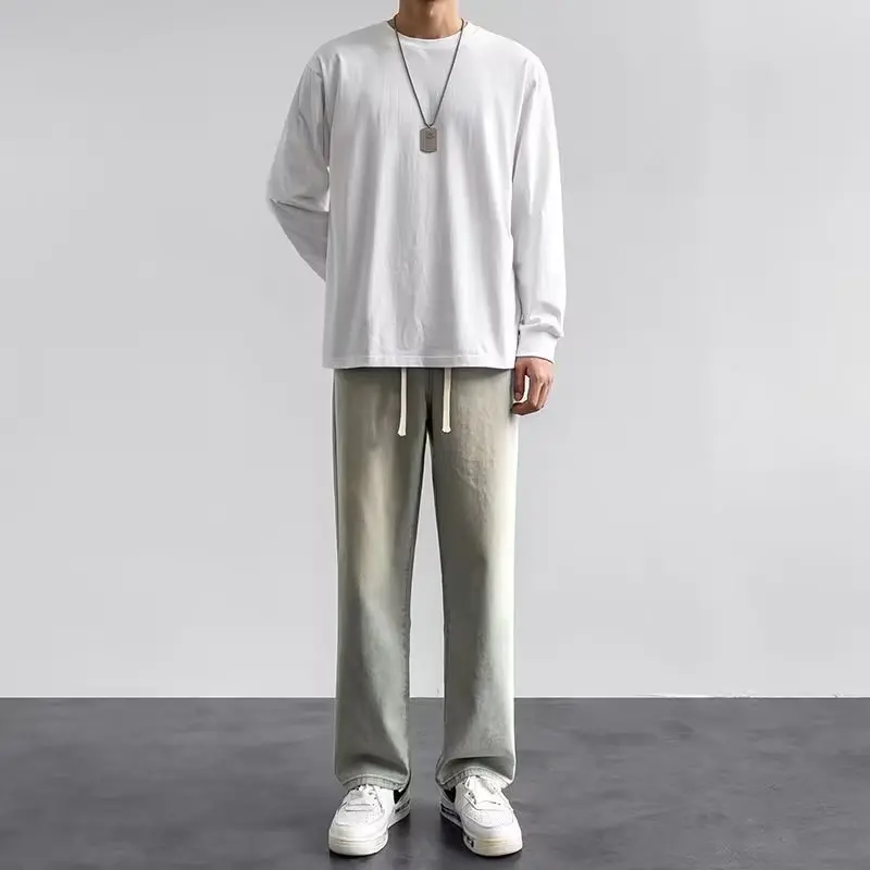 Korean Style Streetwear New Fa - Men'S Fashion Grey Jeans review and price