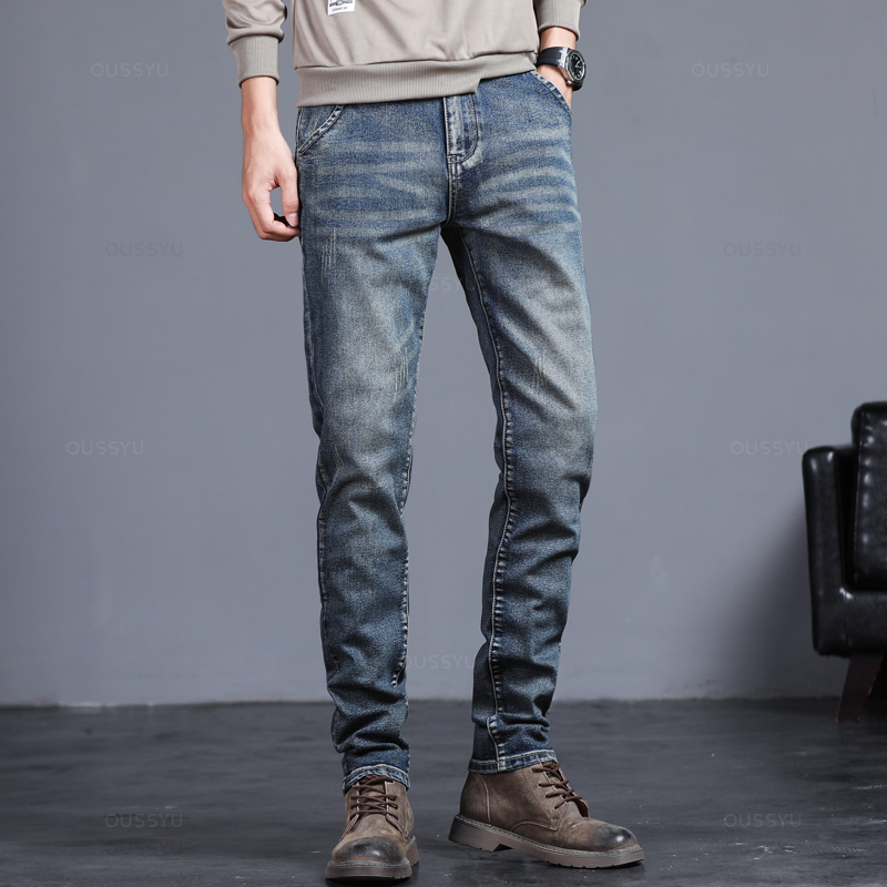 Autumn Winter Cotton Men's Cla - Men'S Fashion Grey Jeans review and price
