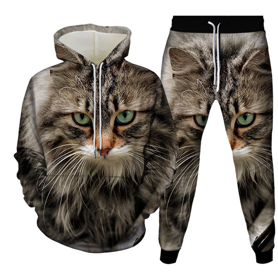 Autumn Funny Animal Cat 3D Pri - Men'S Spring Fashion review and price