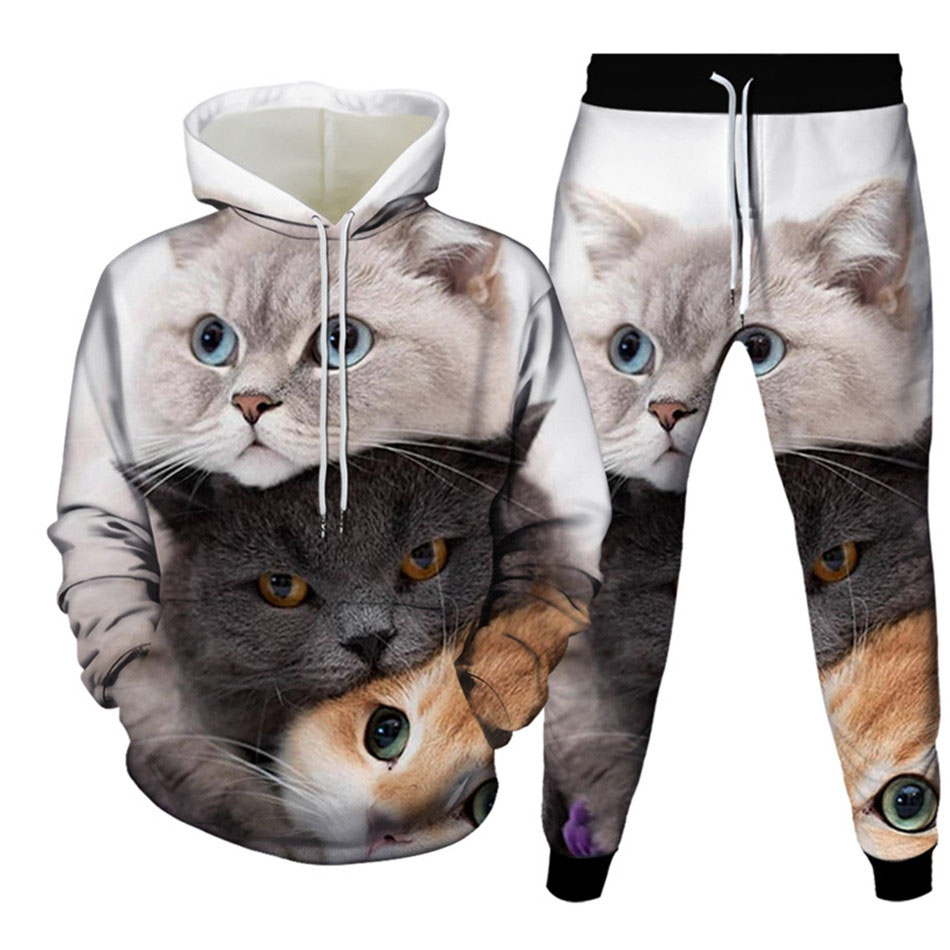 Autumn Funny Animal Cat 3D Pri - Men'S Spring Fashion review and price