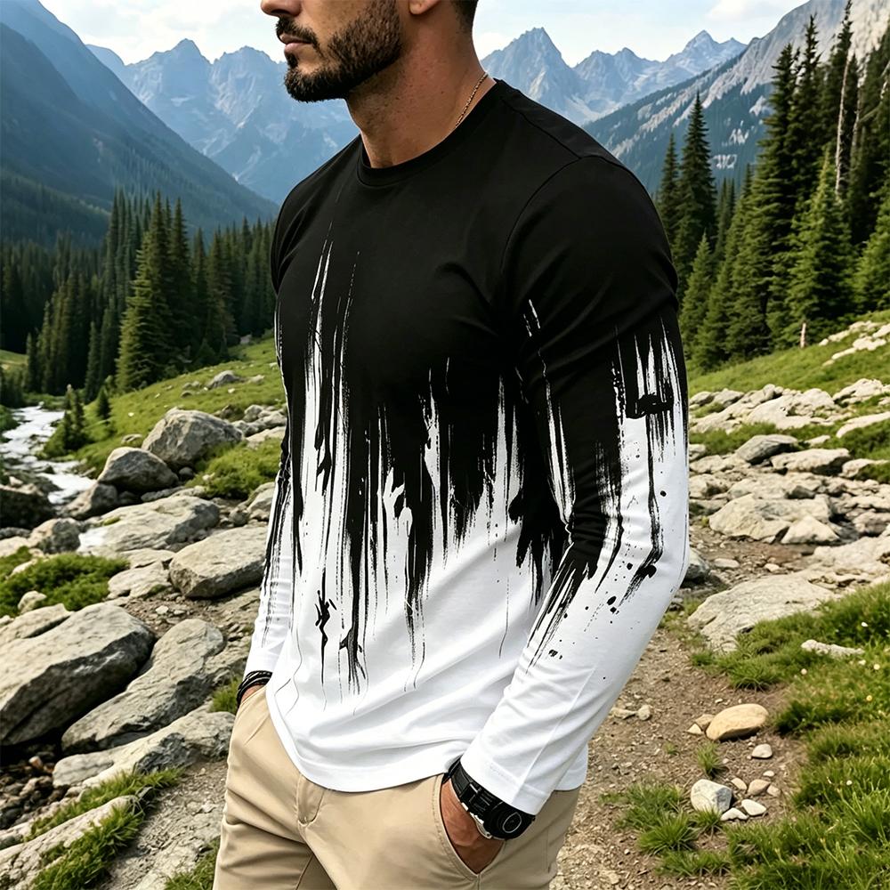 Men's Gradient Ink Splash Long - Men'S Spring Fashion review and price