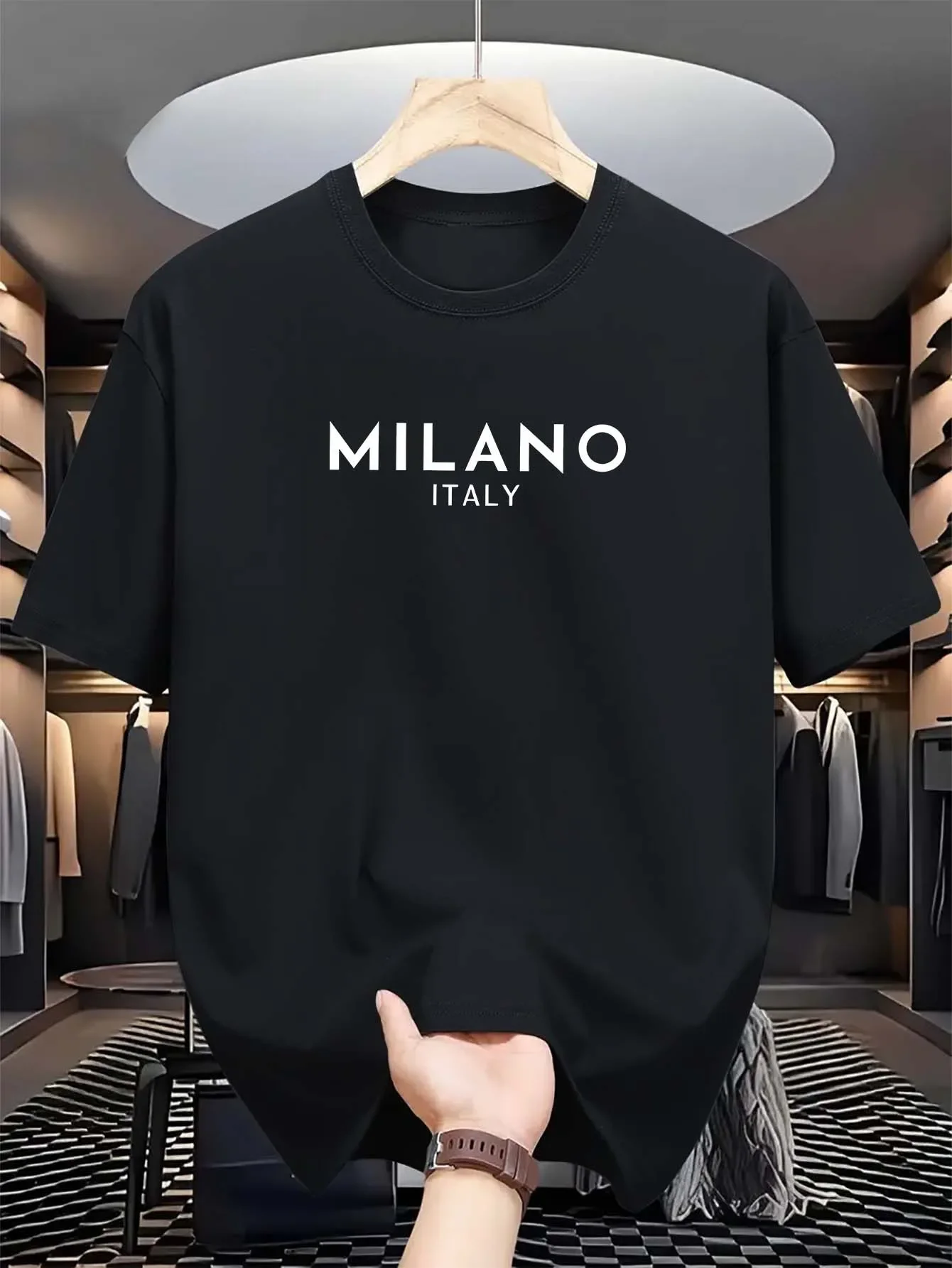 Milan Italian Round-neck Print - Milan Men'S Fashion review and price