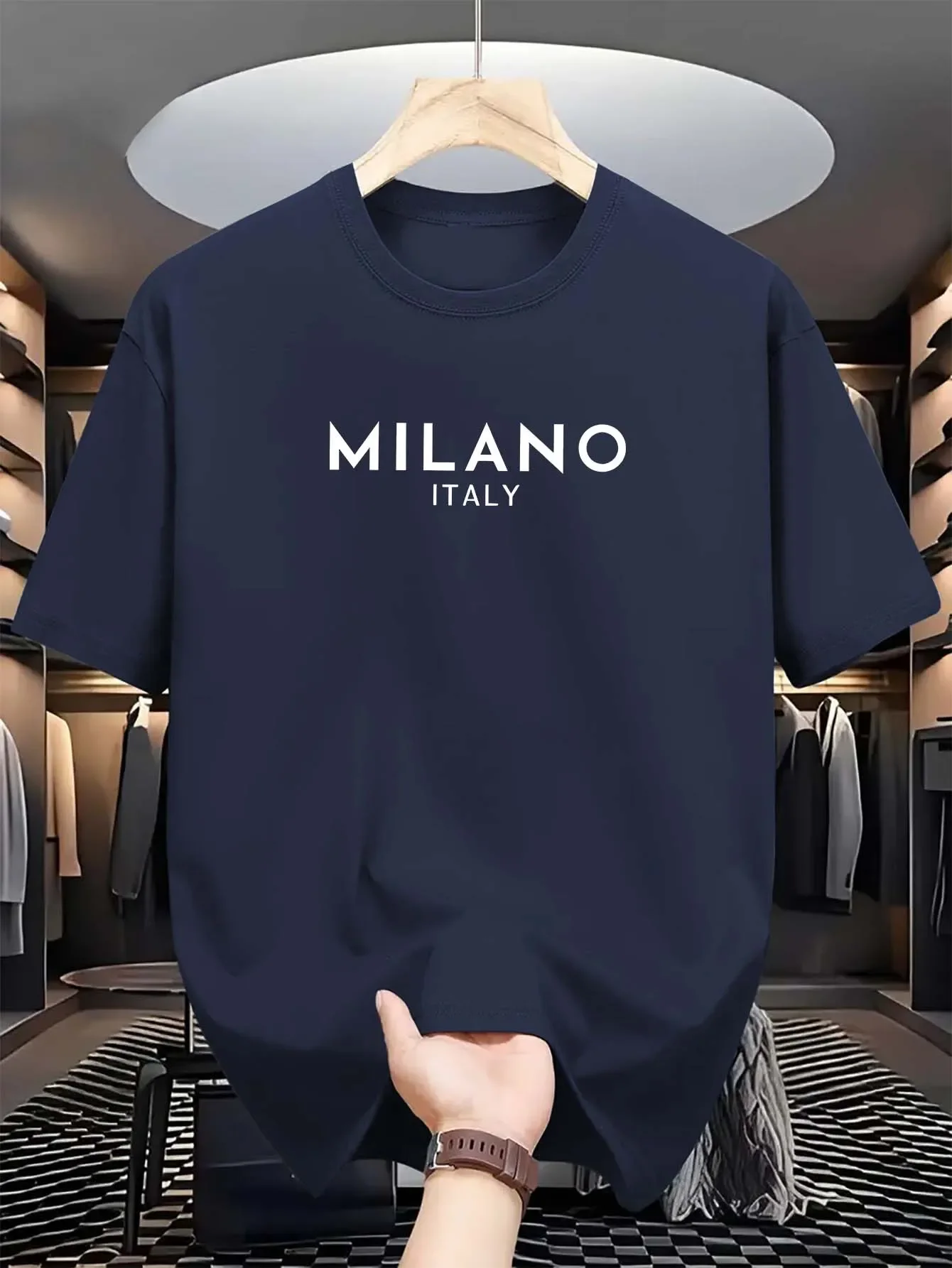 Milan Italian Round-neck Print - Milan Men'S Fashion review and price